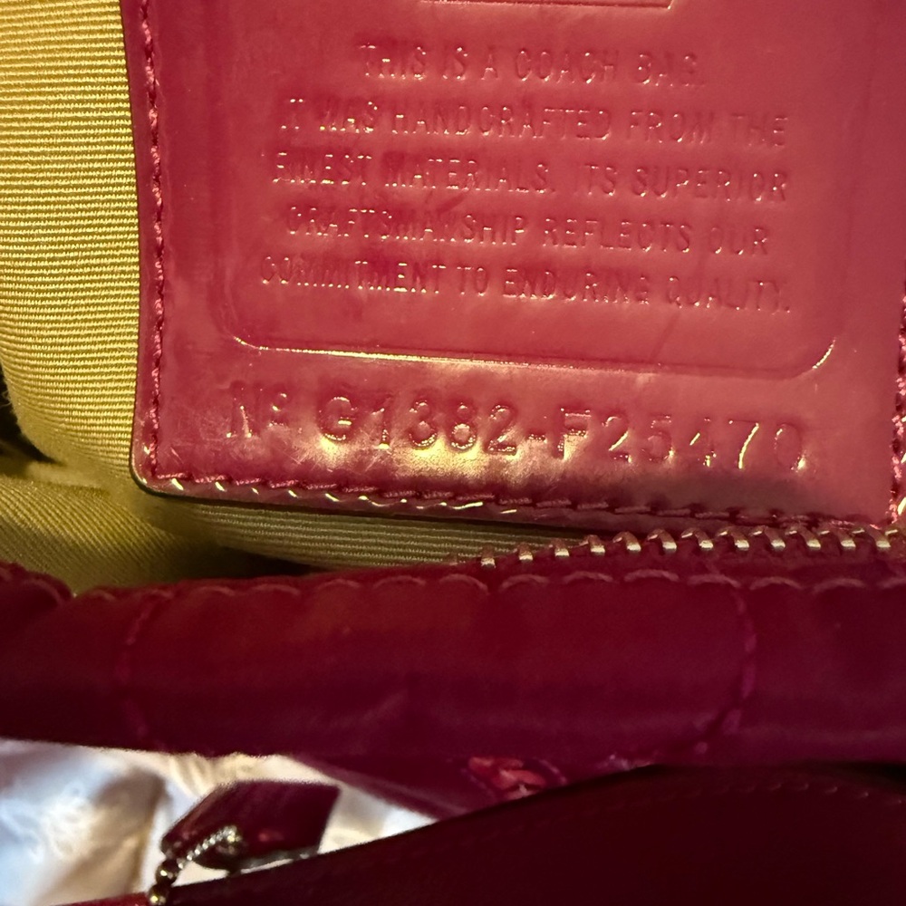 COACH Magenta Sequin Circle Tote - Picture 7 of 7